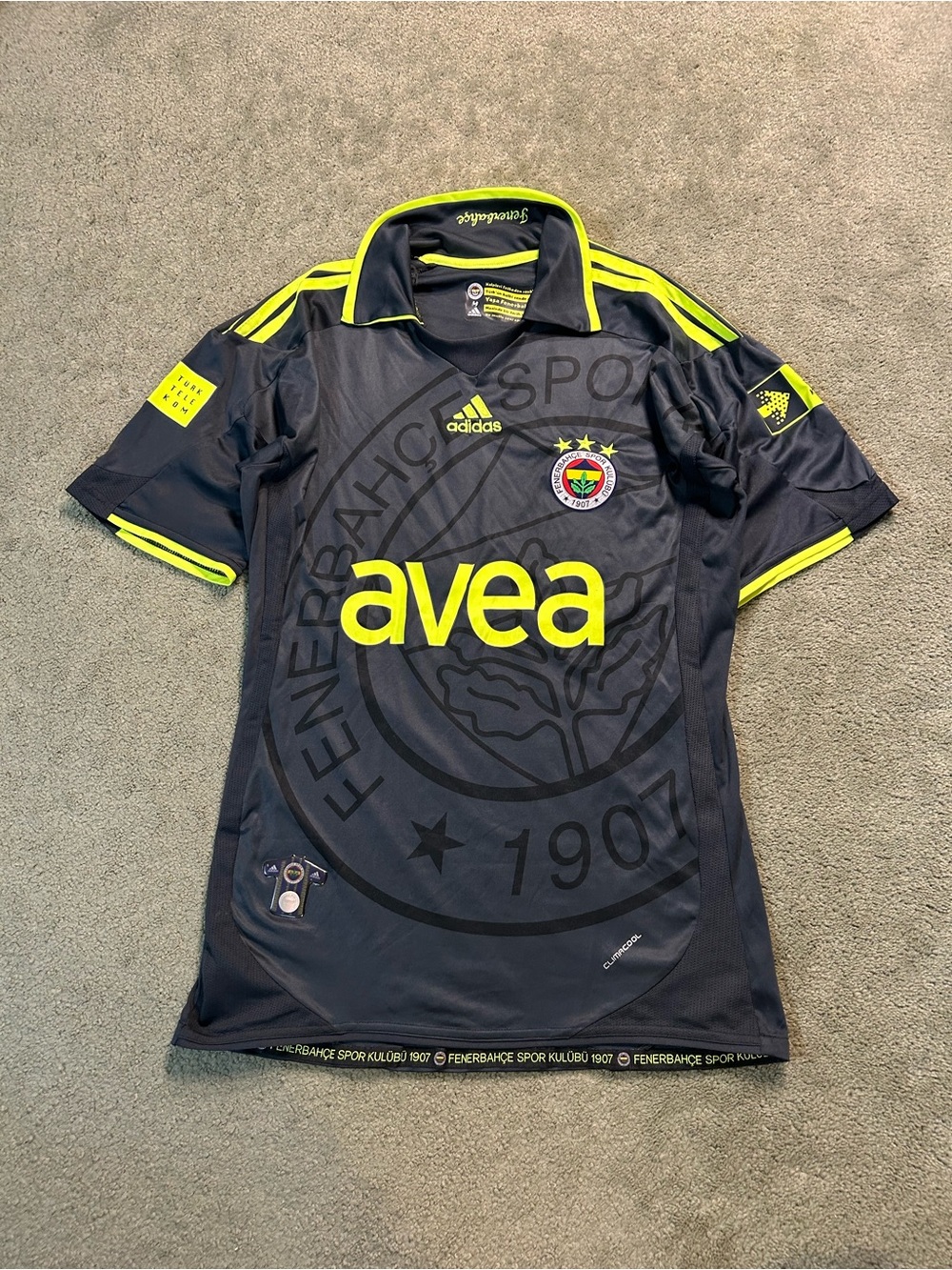 Vintage Adidas 2009-10 Fenerbahce Third Soccer Football jersey Medium AOP